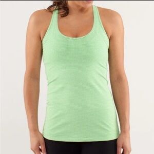 Lululemon cool racer back Gingham Green Woman’s 12